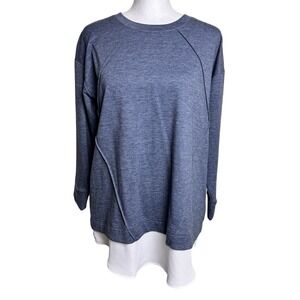 Simply Vera Vera Wang Women's Top Tunic NWT Blue Chiffon‎ Hem 3/4 Sleeve Size S